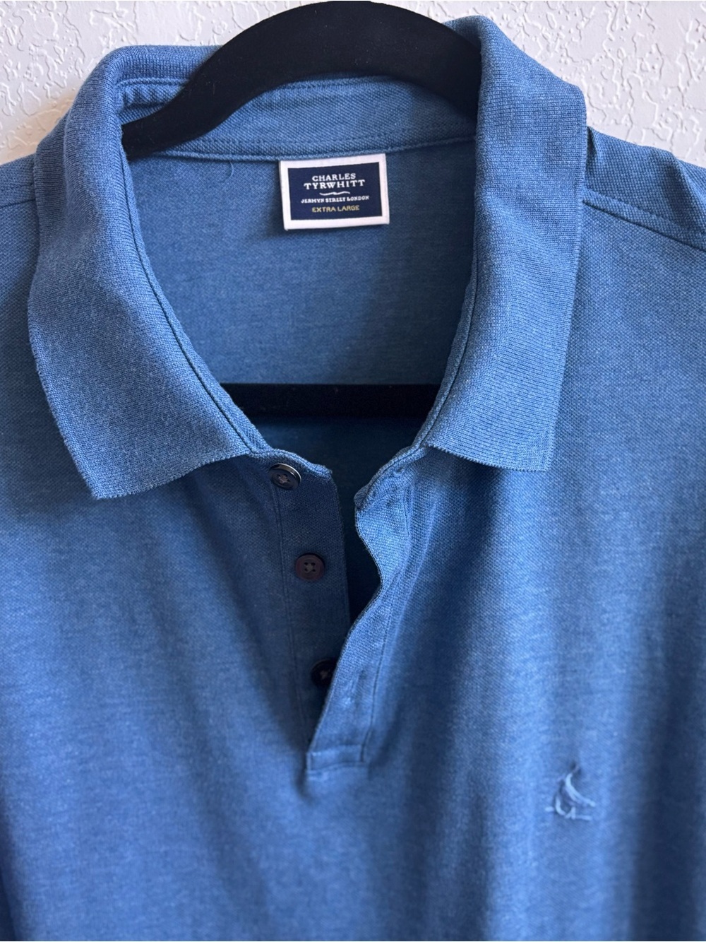 Charles Tyrwhitt Men’s XL Blue Polo Shirt - Picture 3 of 5
